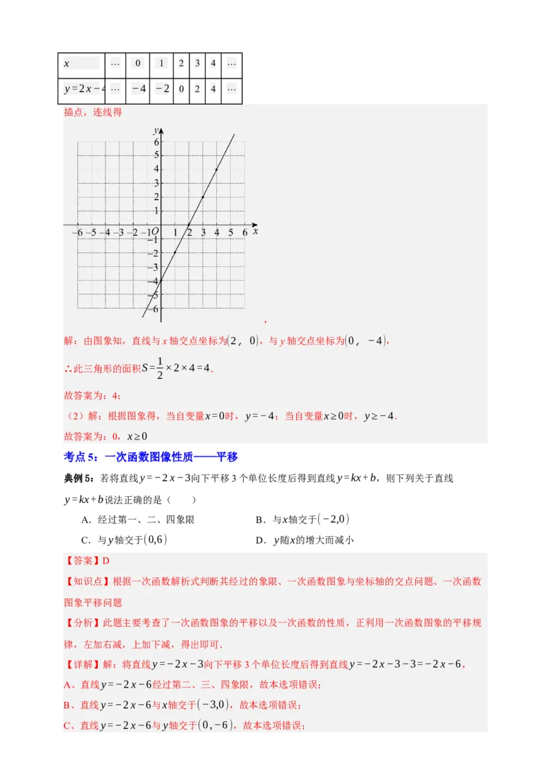 专题02一次函数及其应用十大考点+知识串讲-2026年中考数学总复习重难考点强化训练（全国通用）(解析版）_中考复习资料_语数英物化_2数学中考复习_2026年中考复习（更新中）