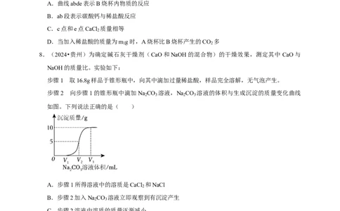 2026年中考化学一轮复习坐标图像题（含解析）_中考复习资料_语数英物化_5化学中考复习_2026年中考复习（更新中）_备考2026年中考化学一轮复习--题型专题