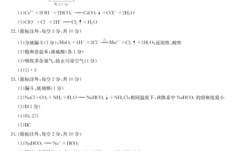 高一化学评分细则_2025年11月高一试卷_251107广东深圳市盟校2025-2026学年高一上学期11月期中考试（全）_广东省深圳市深圳盟校2025-2026学年高一上学期11月期中化学试题（图片版，含答案）