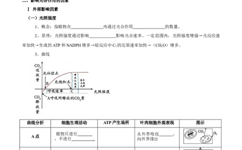 题型6从物质与能量视角探索光合作用（核心知识）（原卷版）_新高考复习资料_2023年新高考复习资料_二轮复习_技巧点拨备战2023年高考生物二轮题型复习讲解286731240