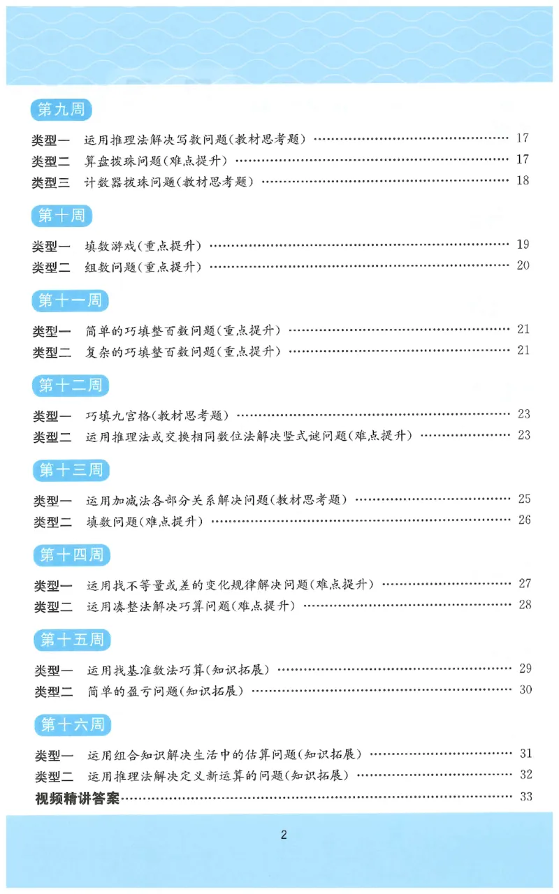 二下数学阳光同学思维提优_2026春人教数学《阳光同学课时优化作业》_2下《阳光同学课时优化作业》数学人教版26春
