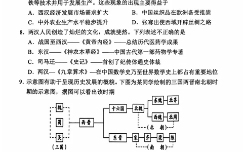 高一历史1_2024年11月试卷_1119天津市五区县重点校联考2024-2025学年高一上学期11月期中考试_天津市五区县重点校联考2024-2025学年高一上学期11月期中考试历史PDF版含答案