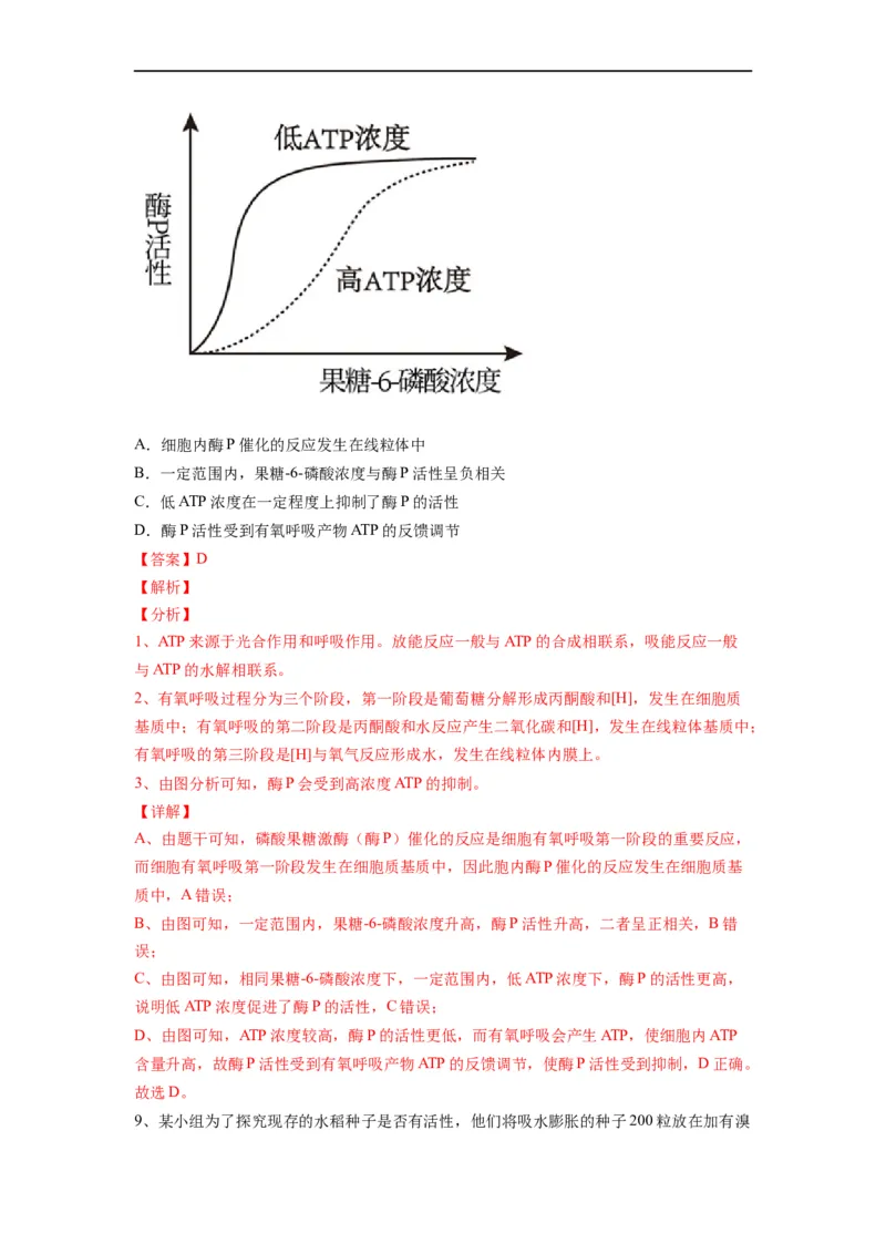 重难点05酶、ATP以及细胞呼吸（解析版）_通用版（老高考）复习资料_2023年复习资料_专项复习_2023年高考生物热点&middot;重点&middot;难点专练（全国通用）