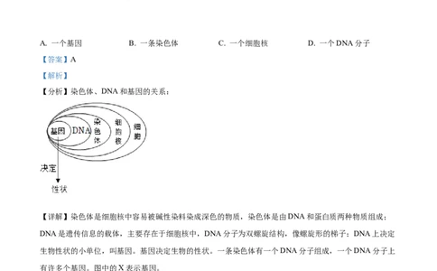 精品解析：2022年浙江省杭州市中考生物真题（解析版）_6生物中考复习_2025中考复习资料_中考真题（近三年）_2022年生物中考真题114份_精品解析：2022年浙江省杭州市中考生物真题