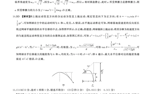 高一下学期测评一(物理)-答案_2026年04月高一试卷_260412百师联盟2025-2026学年高一下学期素养测评（一）_河南新乡市2025-2026学年高一下学期素养测评（一）物理PDF版含解析