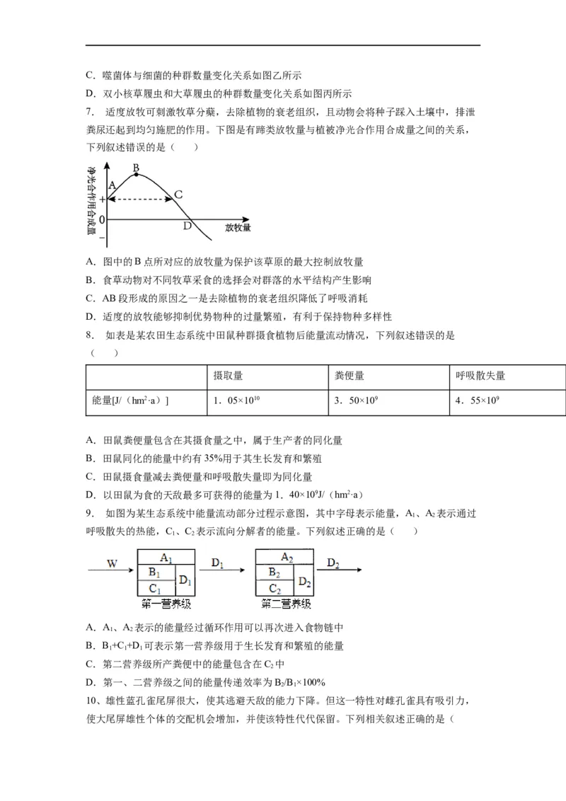 重难点15种群、群落以及生态系统（原卷版）_通用版（老高考）复习资料_2023年复习资料_专项复习_2023年高考生物热点&middot;重点&middot;难点专练（全国通用）