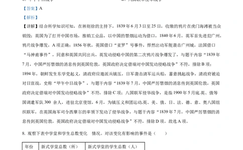 精品解析：2023年广西壮族自治区中考历史真题（解析版）_new_8历史中考复习_2025年中考复习资料_中考真题（近三年）_2023中考历史真题