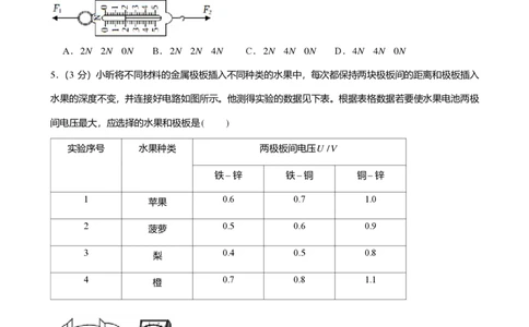 2025年广东省广州市荔湾区中考一模物理试卷-题目版_初中近3年全区全科一模真题_2025年广州初三一模各区全科真题卷（73份）_物理2025年广州中考一模