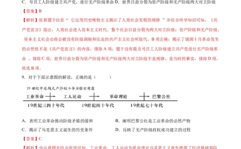 （练习）专题22工业革命和国际共产主义运动的兴起（解析版）_中考历史资料合集_中考历史一轮复习讲义_配套练习（原卷版+解析版）_教师版（含答案解析）