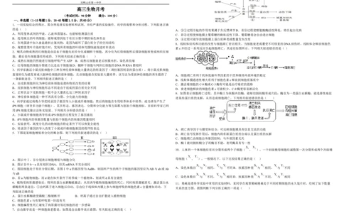 黑龙江省双鸭山市第一中学2022-2023学年高三10月月考生物试题_生物高考模拟题_老高考_2023年