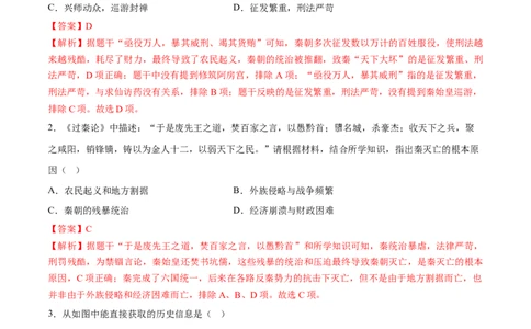 专题03秦汉时期：统一多民族封建国家的建立和巩固（练习）（解析版）_中考历史资料合集_2026中考历史一轮复习课件_一轮练习