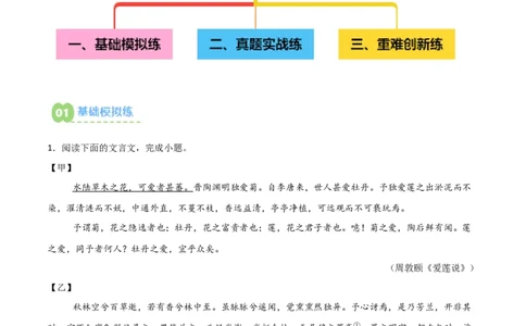 专题09：文言文阅读之文言文+文言文对比阅读(练习）解析版_中考复习资料_语数英物化_1语文中考复习_2026年中考复习（更新中）_备战2026年中考语文一轮复习之古诗文专题（全国通用）