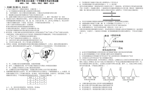 高一生物_2024年07月试卷_0710四川省成都市树德中学2023-2024学年高一下学期期末考试_四川省成都市青羊区四川省成都市树德中学2023-2024学年高一下学期7月期末生物试题_高一生物定稿