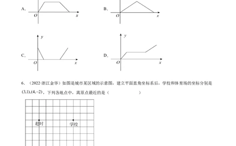 专题08平面直角坐标系与函数概念考点巩固（原卷版）_中考复习资料_语数英物化_2数学中考复习_2023年中考复习资料_专项复习