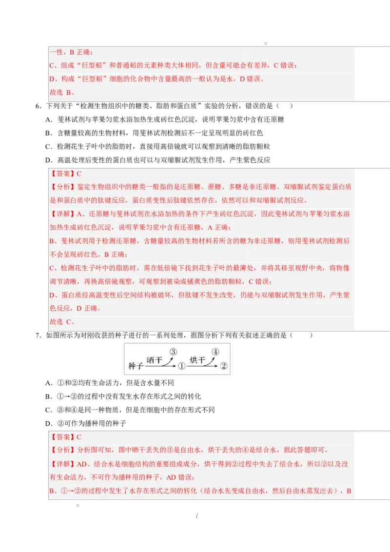 高一生物上学期第一次月考（广东专用）（全解全析）_2025年10月高一试卷_2510032025-2026学年高一生物上学期第一次月考_2025-2026学年高一生物上学期第一次月考（广东专用）Word版含解析