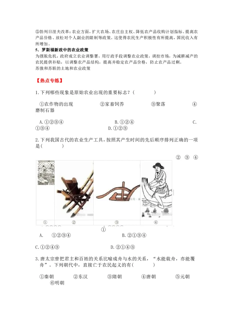 2025年中考热点专题（六）：乡村振兴_中考历史资料合集_2025中考历史热点专题复习（可下载打印）