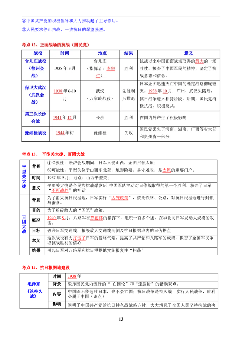主题08新民主主义革命时期(历史时空+热词背诵+考点梳理+素养导向+命题预测)_中考历史资料合集_中考历史专题复习讲义资料（可下载打印）
