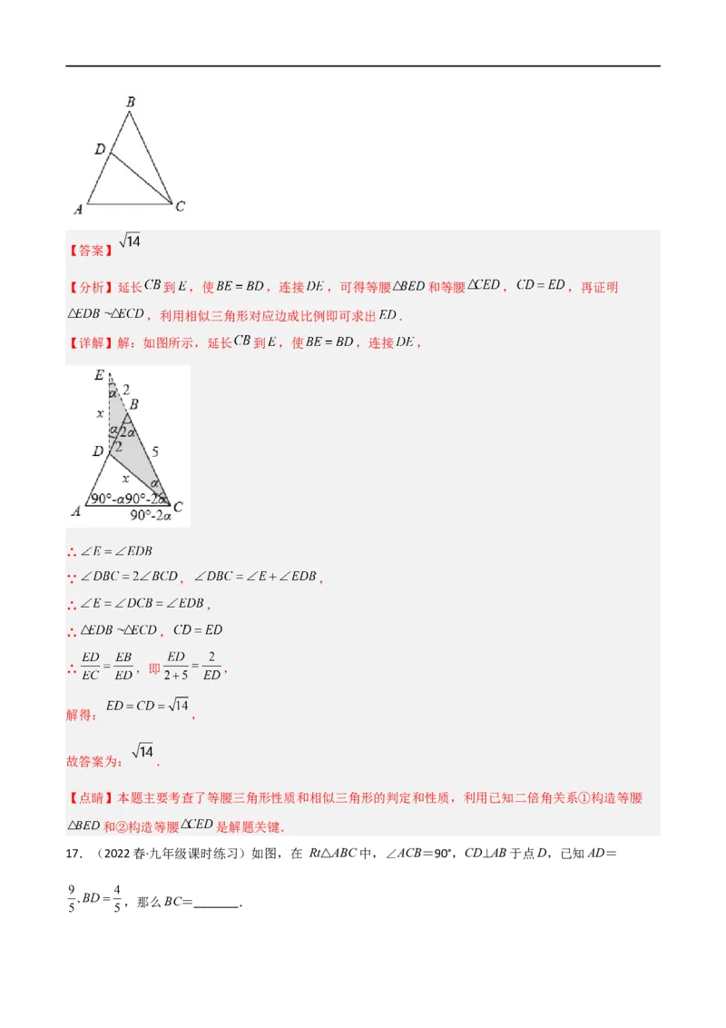 专题06五大常考相似模型（解析版）_中考复习资料_语数英物化_2数学中考复习_2023年中考复习资料_二轮复习_备战2023年中考数学二轮复习常考点微专题归纳提分特训（全国通用）