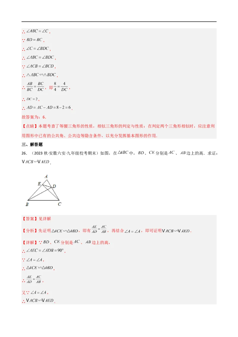 专题06五大常考相似模型（解析版）_中考复习资料_语数英物化_2数学中考复习_2023年中考复习资料_二轮复习_备战2023年中考数学二轮复习常考点微专题归纳提分特训（全国通用）