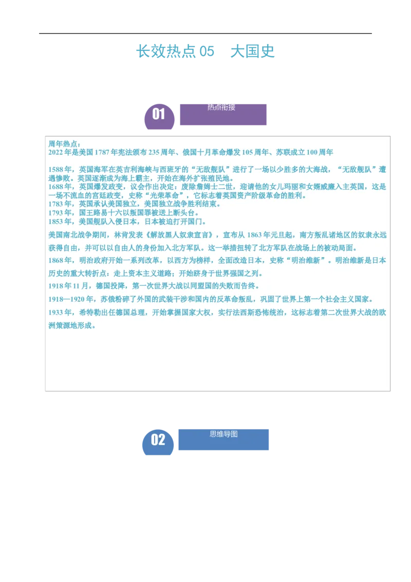 长效热点05大国史（解析版）_中考历史资料合集_中考历史八大长效热点_长效热点05大国史-中考之历史长效热点复习全攻略