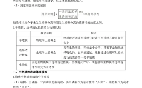 （3）细胞的物质输入和输出&mdash;&mdash;2025届高考生物二轮复习易错重难提升（含解析）_2025年新高考资料_二轮复习_2025届高考生物二轮复习易错重难提升（含解析）