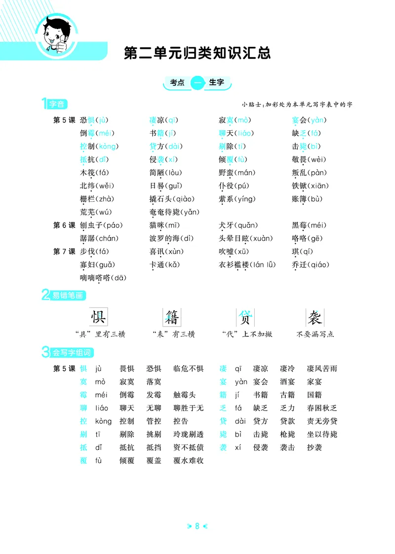 26春53天天练六下人教语文《单元归类知识汇总》_2026春人教语文53单元知识归纳总结