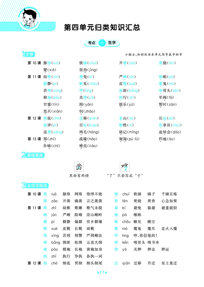 26春53天天练六下人教语文《单元归类知识汇总》_2026春人教语文53单元知识归纳总结