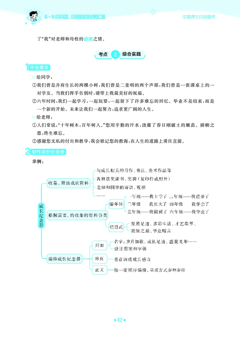 26春53天天练六下人教语文《单元归类知识汇总》_2026春人教语文53单元知识归纳总结