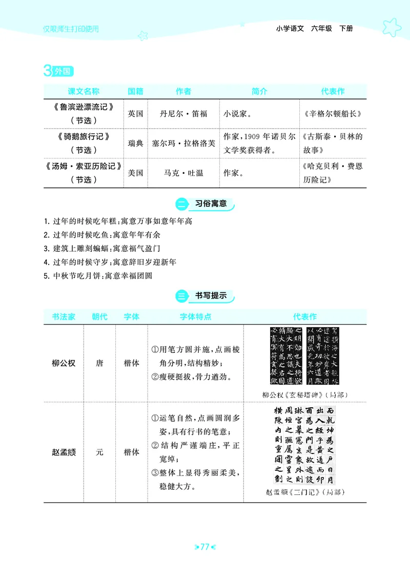 26春53天天练六下人教语文《单元归类知识汇总》_2026春人教语文53单元知识归纳总结