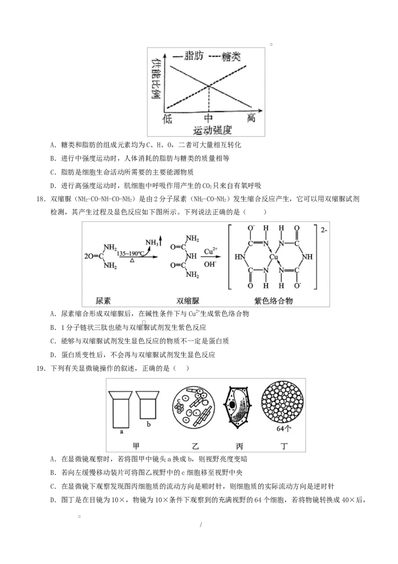 高一生物上学期第一次月考（苏教版2019）测试范围：苏教版2019必修1第1章~第2章第1节（考试版）_2025年10月高一试卷_2510032025-2026学年高一生物上学期第一次月考