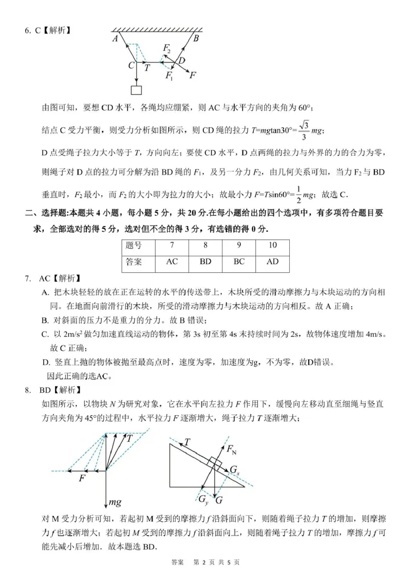 高一物理答案_2025年11月高一试卷_251118湖南省长沙市雅礼教育集团2025-2026学年高一上学期期中考试_湖南省长沙市雅礼教育集团2025-2026学年高一上学期期中考试物理试题扫描版含答案