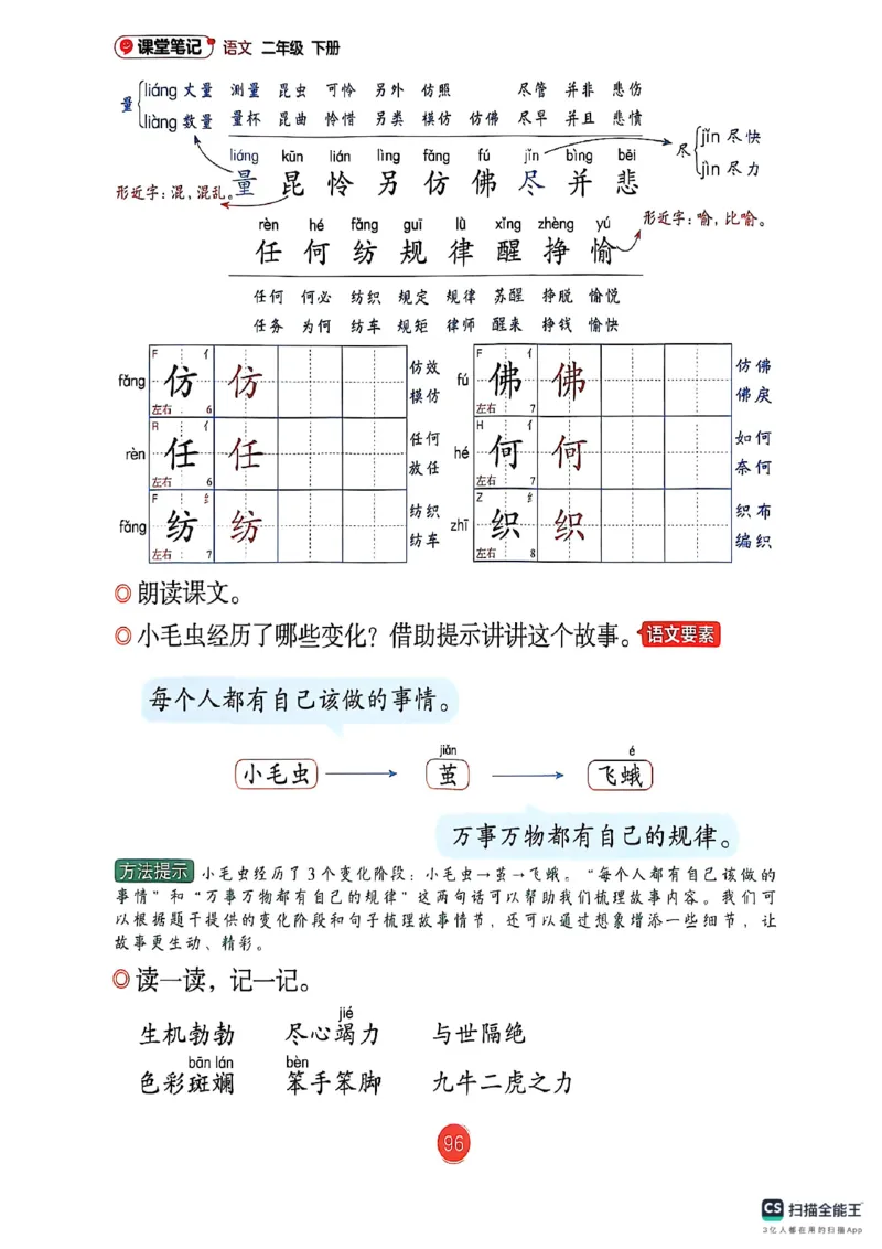2026春小学2年级下册语文课堂笔记_2026春小学教辅大合集_3-26春《课堂笔记》系列_小学语文《课堂笔记》1-6年级下册（26春）(2)_《课堂笔记》1-6年级下册（26春）