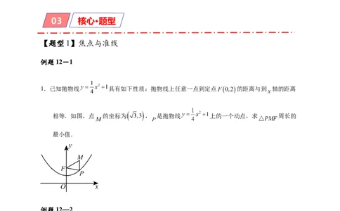 专题3-5二次函数压轴：焦点与准线，动点面积，含参二次函数（原卷版）_中考复习资料_语数英物化_2数学中考复习_2024年中考复习资料_专项复习资料