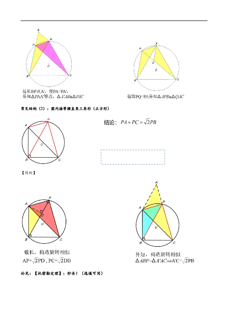 专题1-7一文讲透圆的十大基本模型&middot;母题溯源（原卷版）_中考复习资料_语数英物化_2数学中考复习_2024年中考复习资料_专项复习资料