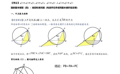 专题1-7一文讲透圆的十大基本模型&middot;母题溯源（原卷版）_中考复习资料_语数英物化_2数学中考复习_2024年中考复习资料_专项复习资料