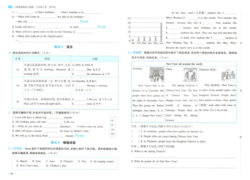 25版一本周末小测卷试卷英语5下_周末预测小卷_2026《一本&bull;周末小测卷》英语人教_赠送：25春英语人教pep《周末小测卷》_五年级英语下册人教PEP版25春《周末小测卷》