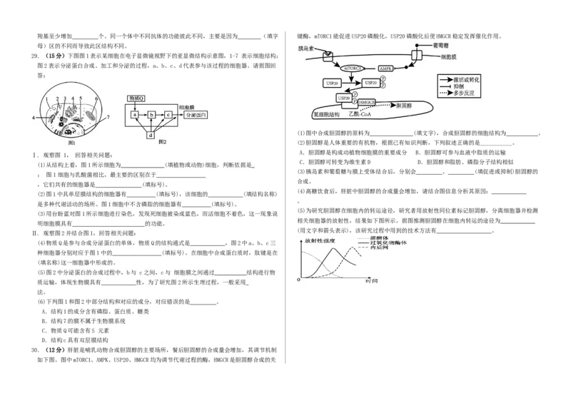 高一年级10月份月考生物试题_2025年10月高一试卷_251028山东省德州市夏津第一中学2025-2026学年高一上学期10月月考（全）
