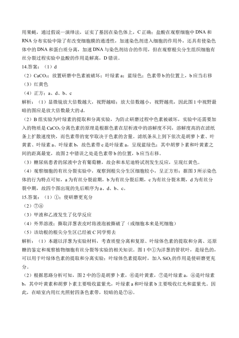（26）实验与探究&mdash;&mdash;2025届高考生物二轮复习易错重难提升学案（含解析）_2025年新高考资料_二轮复习_2025届高考生物二轮复习易错重难提升（含解析）