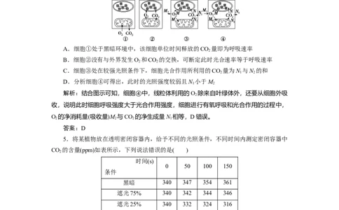 高中生物一轮复习专题训练：第10讲光合作用与能量转换(word版含解析）_新高考复习资料_2023年新高考复习资料_一轮复习_名师精选2023届新高考生物一轮复习专题训练卷(word版含解析）
