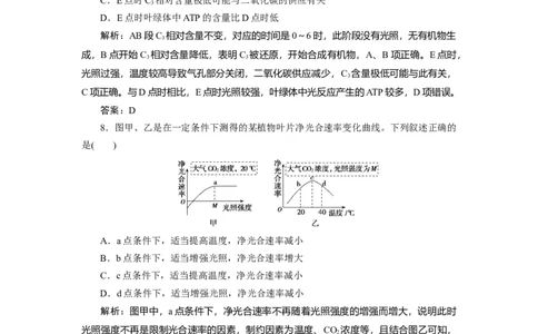 高中生物一轮复习专题训练：第10讲光合作用与能量转换(word版含解析）_新高考复习资料_2023年新高考复习资料_一轮复习_名师精选2023届新高考生物一轮复习专题训练卷(word版含解析）