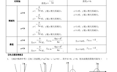 专题16二次函数（解析版）-2023年中考数学一轮复习高频考点精讲精练（全国通用）_中考复习资料_语数英物化_2数学中考复习_2023年中考复习资料_一轮复习