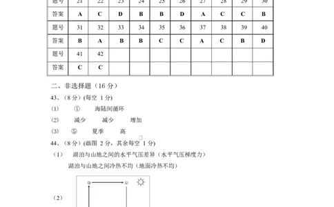 高一地理答案_2026年01月高一试卷_260104江苏省盐城市五校联盟2025-2026学年高一上学期12月月考（全）_江苏省盐城市五校联盟2025-2026学年高一上学期12月月考地理试题（含答案）