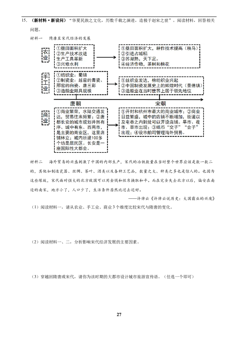 主题04辽宋夏金元时期(历史时空+热词背诵+考点梳理+素养导向+命题预测)_中考历史资料合集_中考历史专题复习讲义资料（可下载打印）