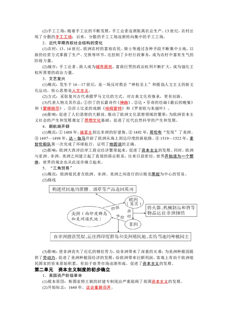 2026中考历史一轮复习资料(默写版+背诵版）_中考历史资料合集_2026中考历史一轮复习资料(默写版+背诵版）