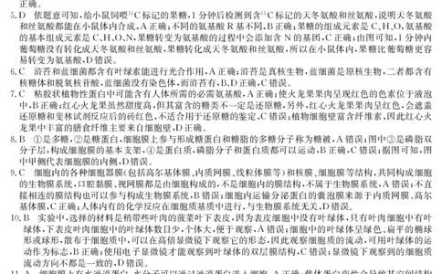 高一生物_2024年12月试卷_1202辽宁省锦州市某校2024-2025学年高一上学期期中质量检测_辽宁省锦州市某校2024-2025学年高一上学期期中质量检测生物试卷（PDF版，含答案）