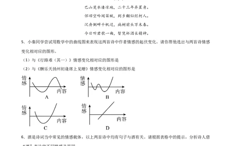 专题20：九上古诗词+古诗词阅读精练（练习）原卷版_中考复习资料_语数英物化_1语文中考复习_2026年中考复习（更新中）_备战2026年中考语文一轮复习之古诗文专题（全国通用）