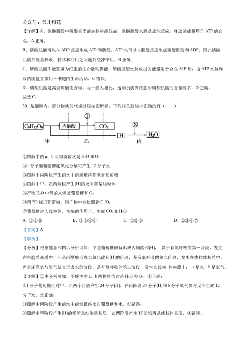 黑龙江省哈尔滨市香坊区哈尔滨市第九中学校2024-2025学年高一上学期12月月考生物试题Word版含解析_2025年01月试卷_0109黑龙江省哈尔滨市第九中学2024-2025学年高一上学期12月月考试题