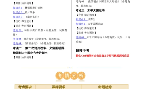 （讲义）专题07中国开始沦为半殖民地半封建社会（原卷版）_8历史中考复习_2024年中考复习资料_一轮复习资料_完课件+讲义+练习2024年中考历史一轮复习讲练测（全国通用）