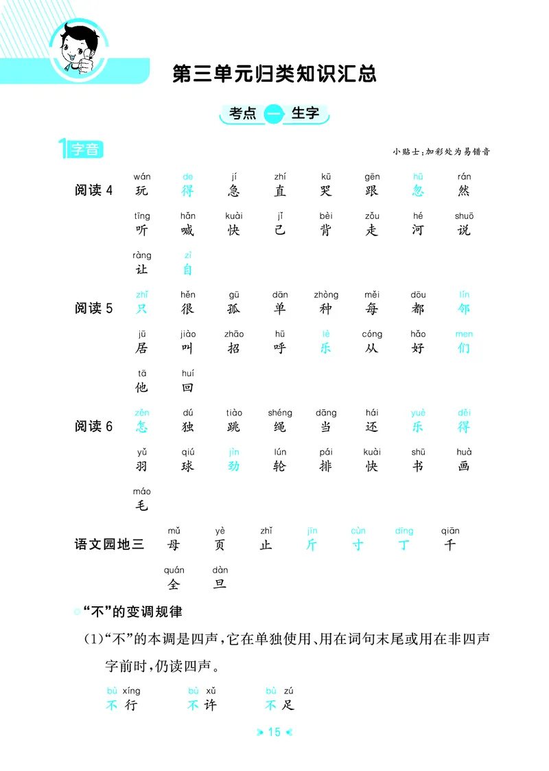 26春53天天练一下人教语文增值资源《单元归类知识汇总》_2026春人教语文53单元知识归纳总结