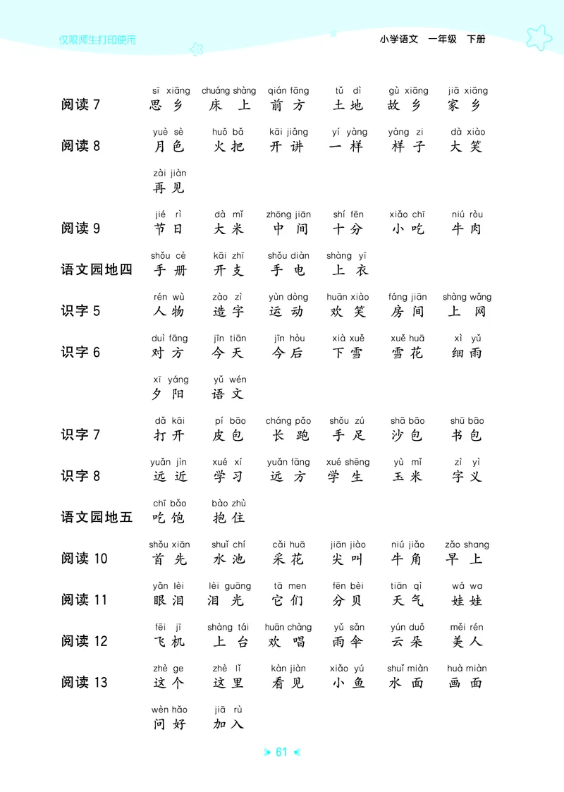 26春53天天练一下人教语文增值资源《单元归类知识汇总》_2026春人教语文53单元知识归纳总结